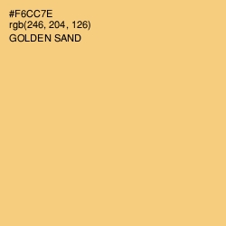 #F6CC7E - Golden Sand Color Image